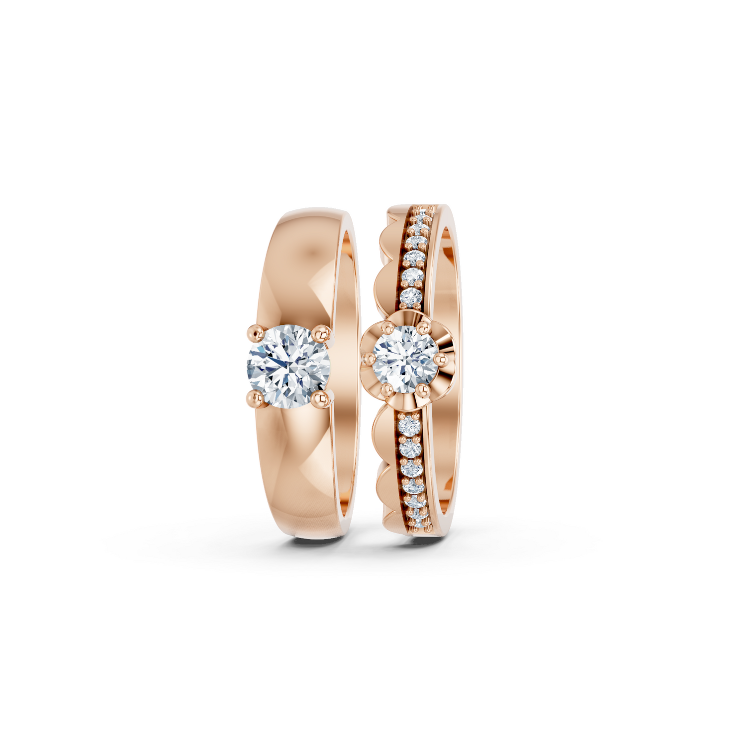 Luve' Bonds Lab-Grown Diamond Ember Couple Bands
