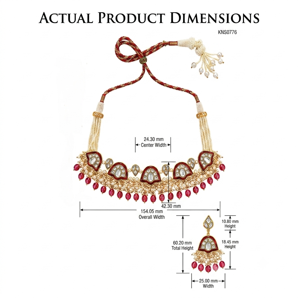 Natural Diamond Polki Choker Set in 18 Karat Gold