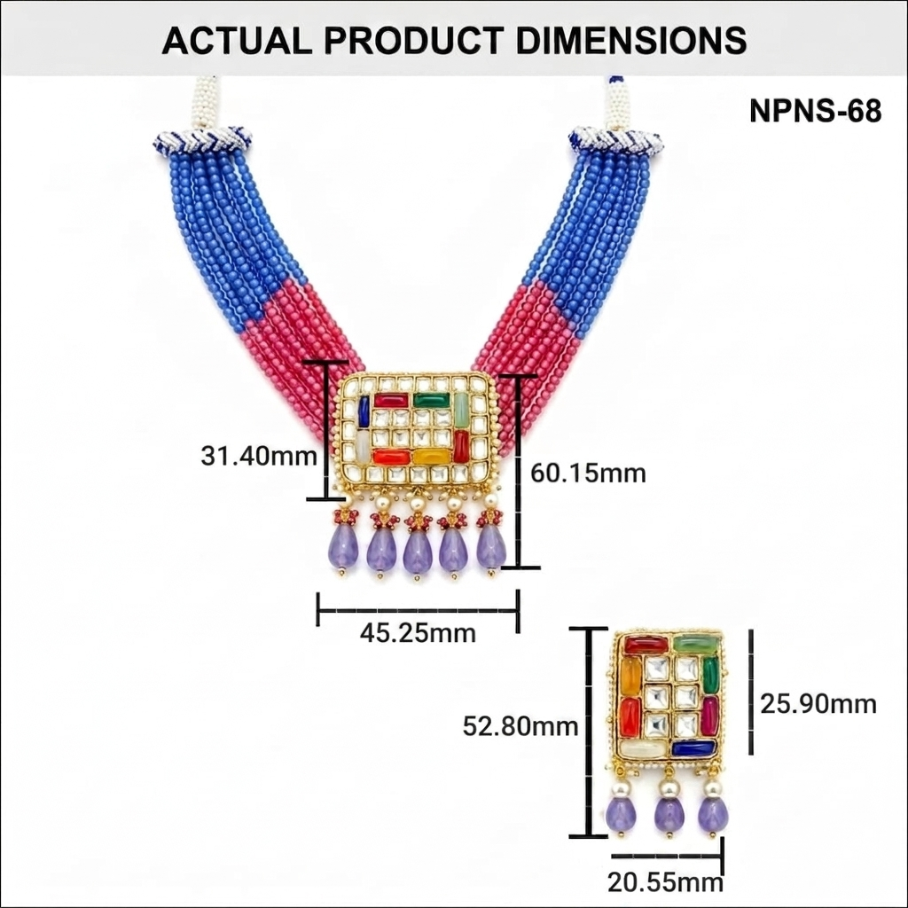 Natural Diamond Polki Necklace Sets with Authentic Craftsmanship