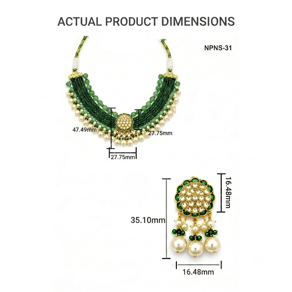 18 Karat Gold Natural Diamond Polki Necklace Sets