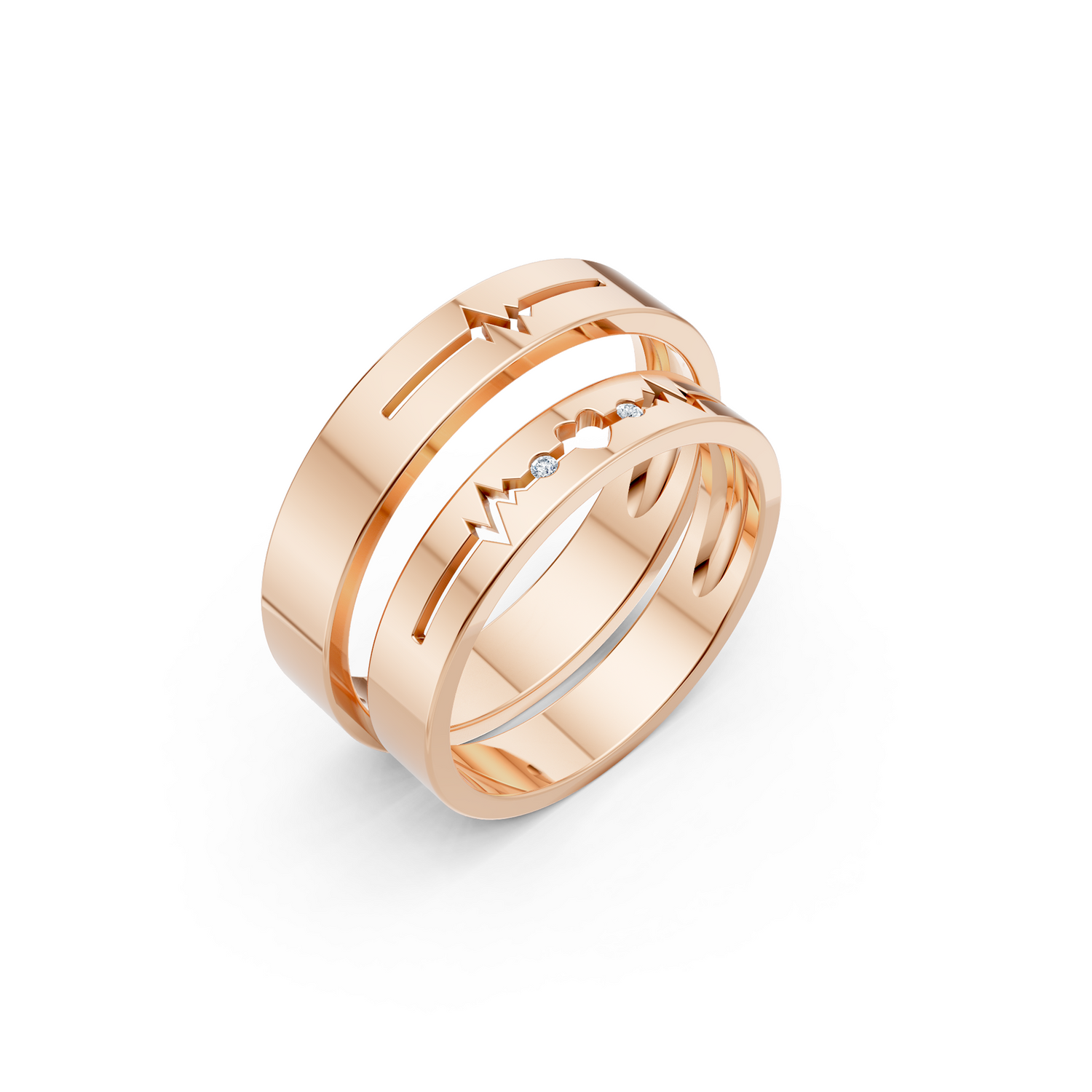 Luve' Bonds – Lab-Grown Diamond Haven Couple Bands
