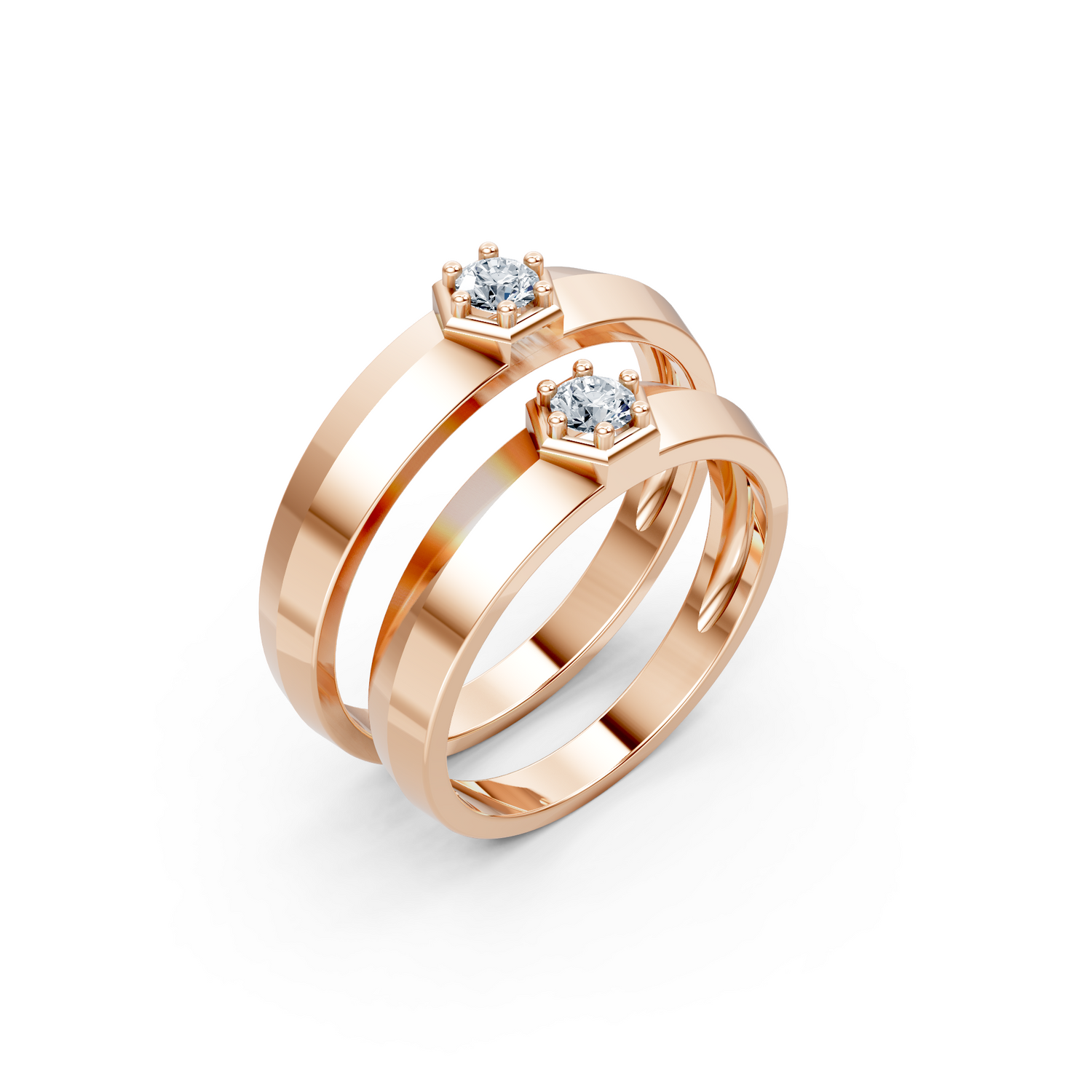 Luve' Bonds – Lab-Grown Diamond Radiance Couple Bands