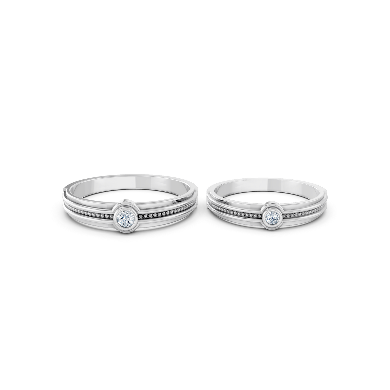 Luve' Bonds Lab-Grown Diamond Eternal Orbit Couple Bands