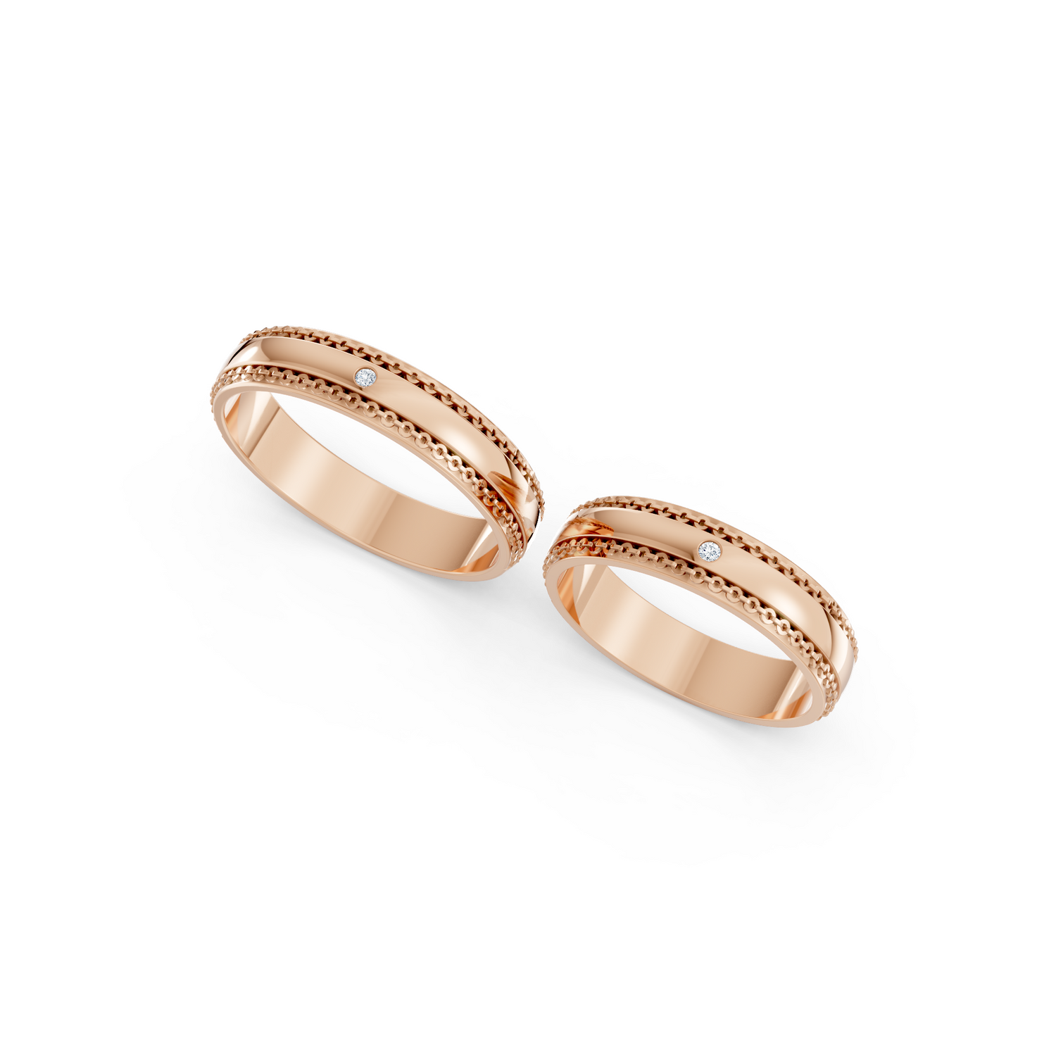 Luve' Bonds Lab-Grown Diamond Solstice Couple Bands
