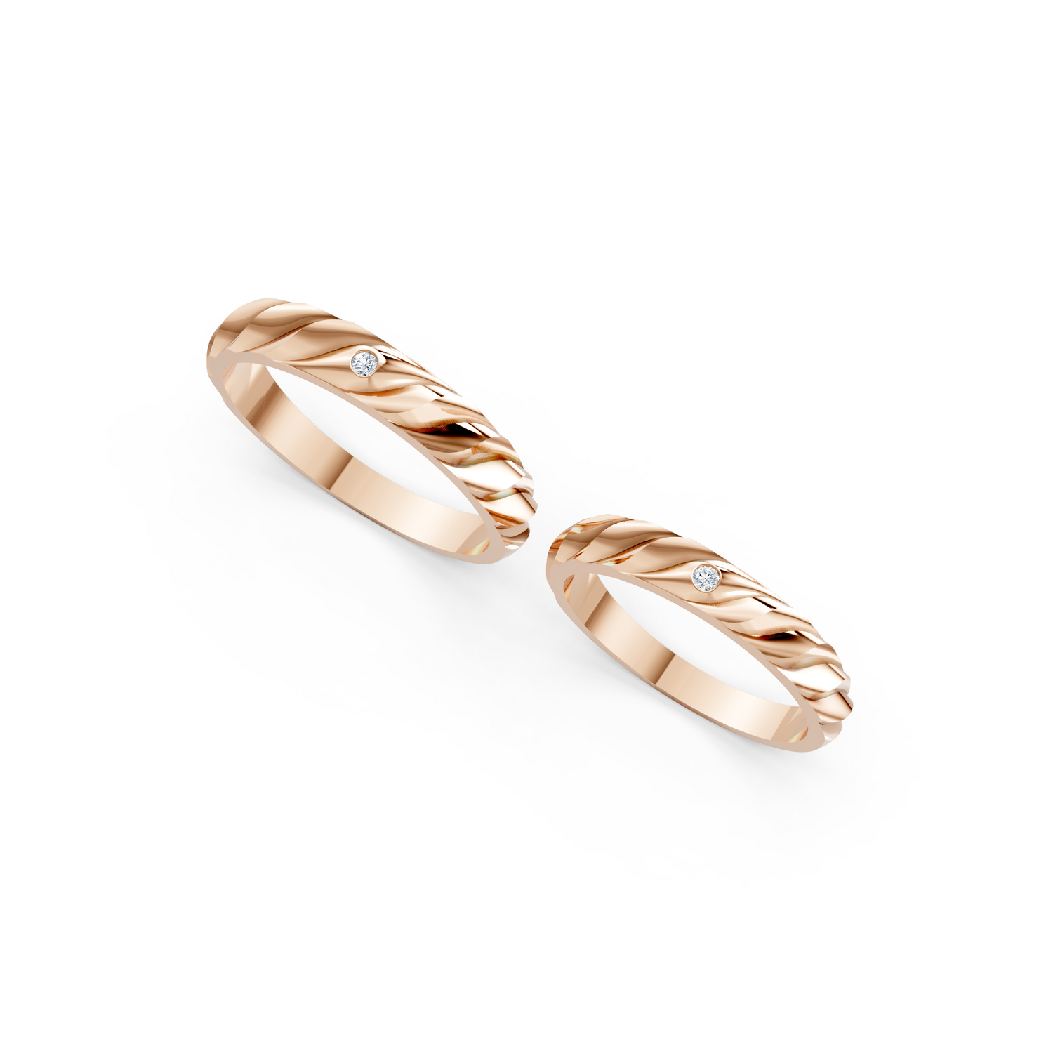 Luve' Bonds Lab-Grown Diamond Evermore Couple Bands