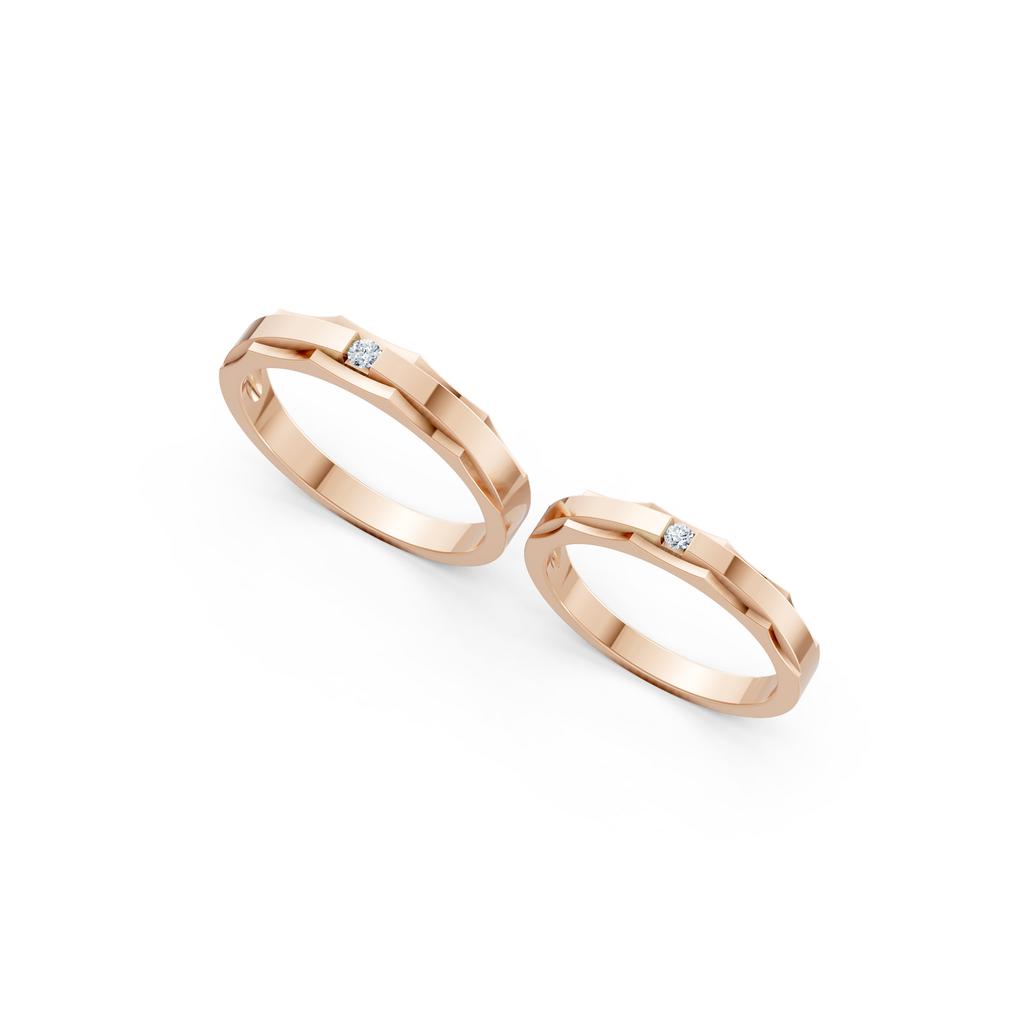 Luve' Bonds Faceted Unity Couple Bands