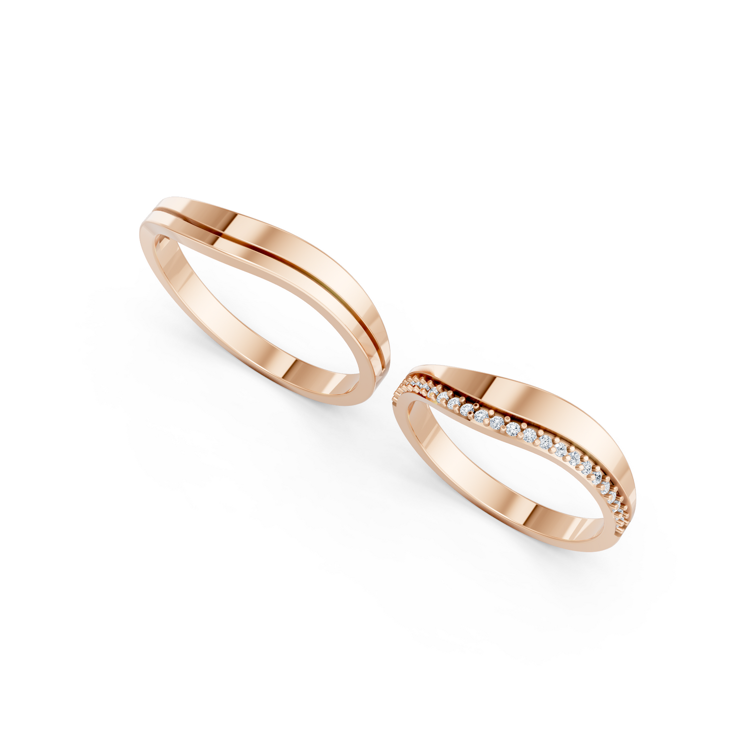 Luve' Bonds – Lab-Grown Diamond Unity Couple Bands