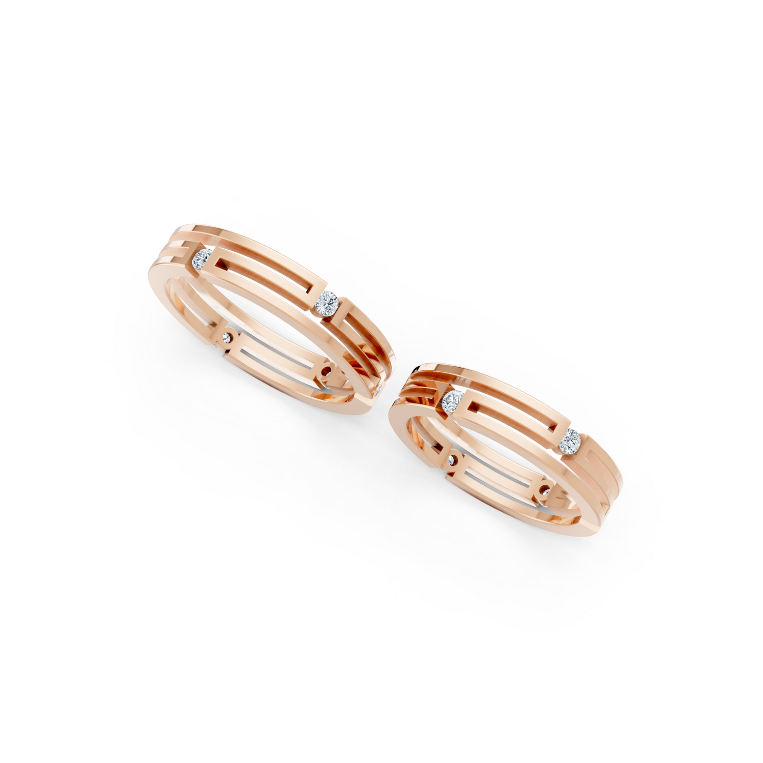 Luve' BondsLab-Grown Diamond Infinity Couple Bands
