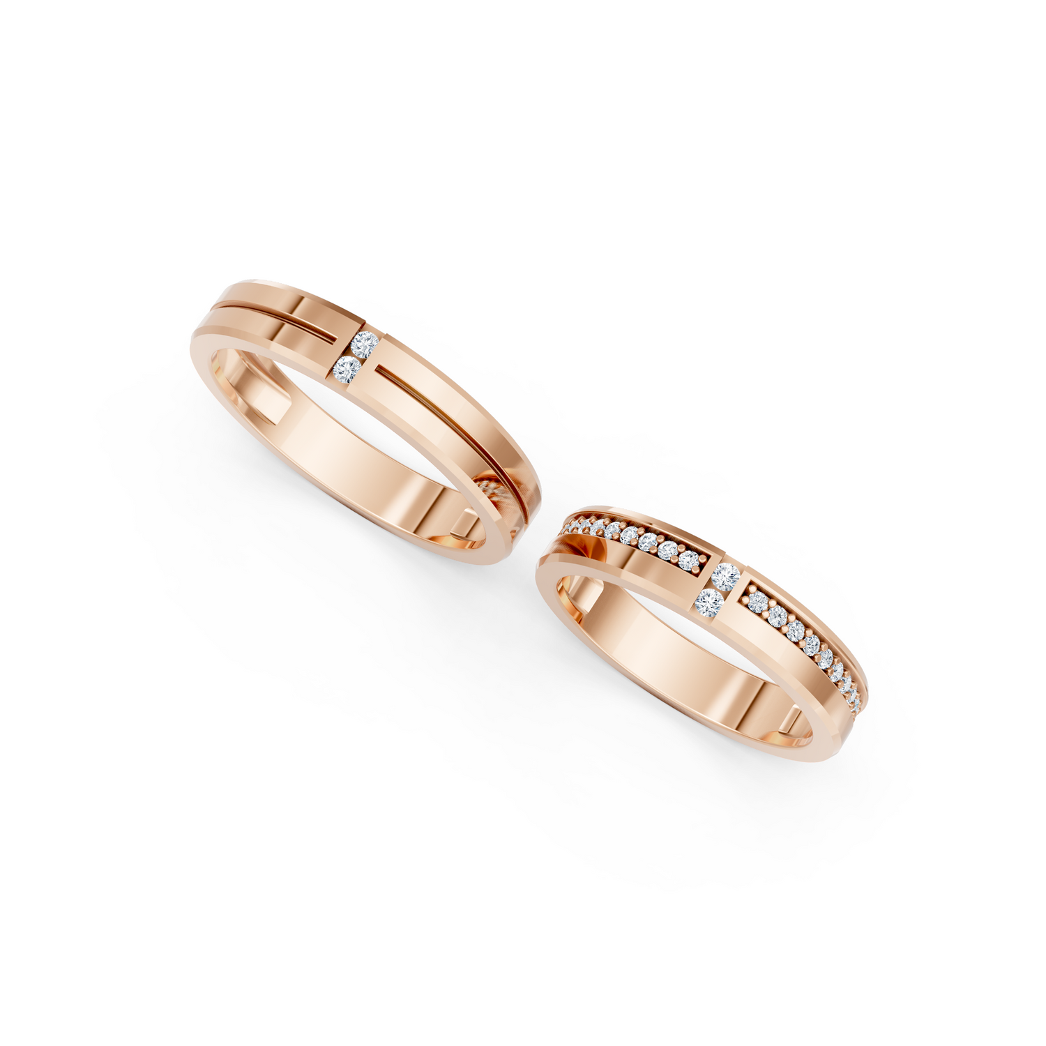 Luve' Bonds – Lab-Grown Diamond Reverie Couple Bands