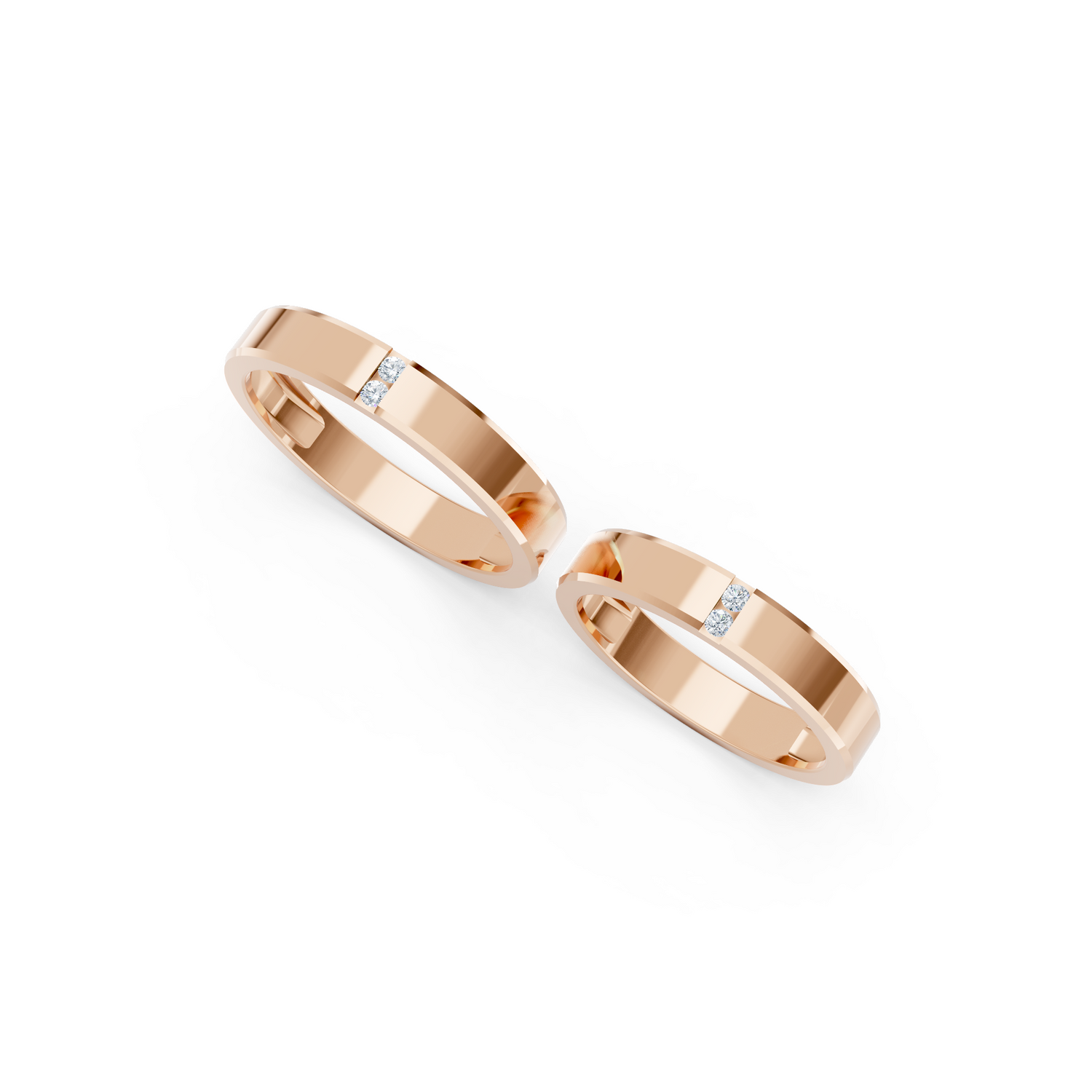 Luve' Bonds – Lab-Grown Diamond Solstice Couple Bands