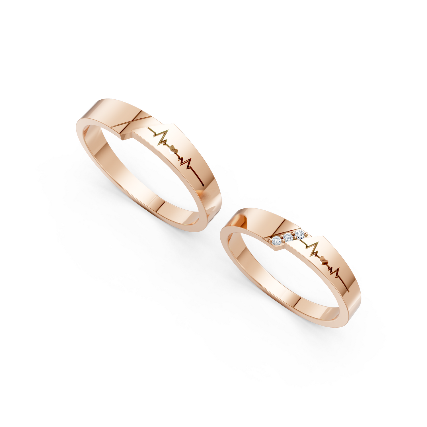 Luve' Bonds – Lab-Grown Diamond Evermore Couple Bands