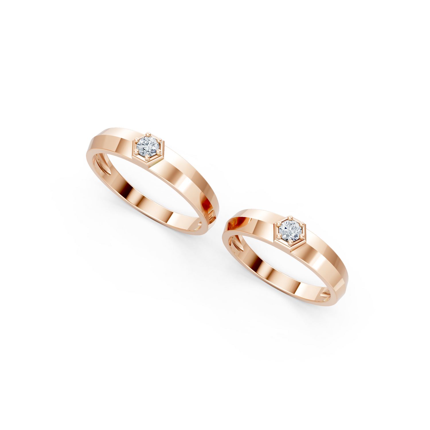 Luve' Bonds – Lab-Grown Diamond Radiance Couple Bands