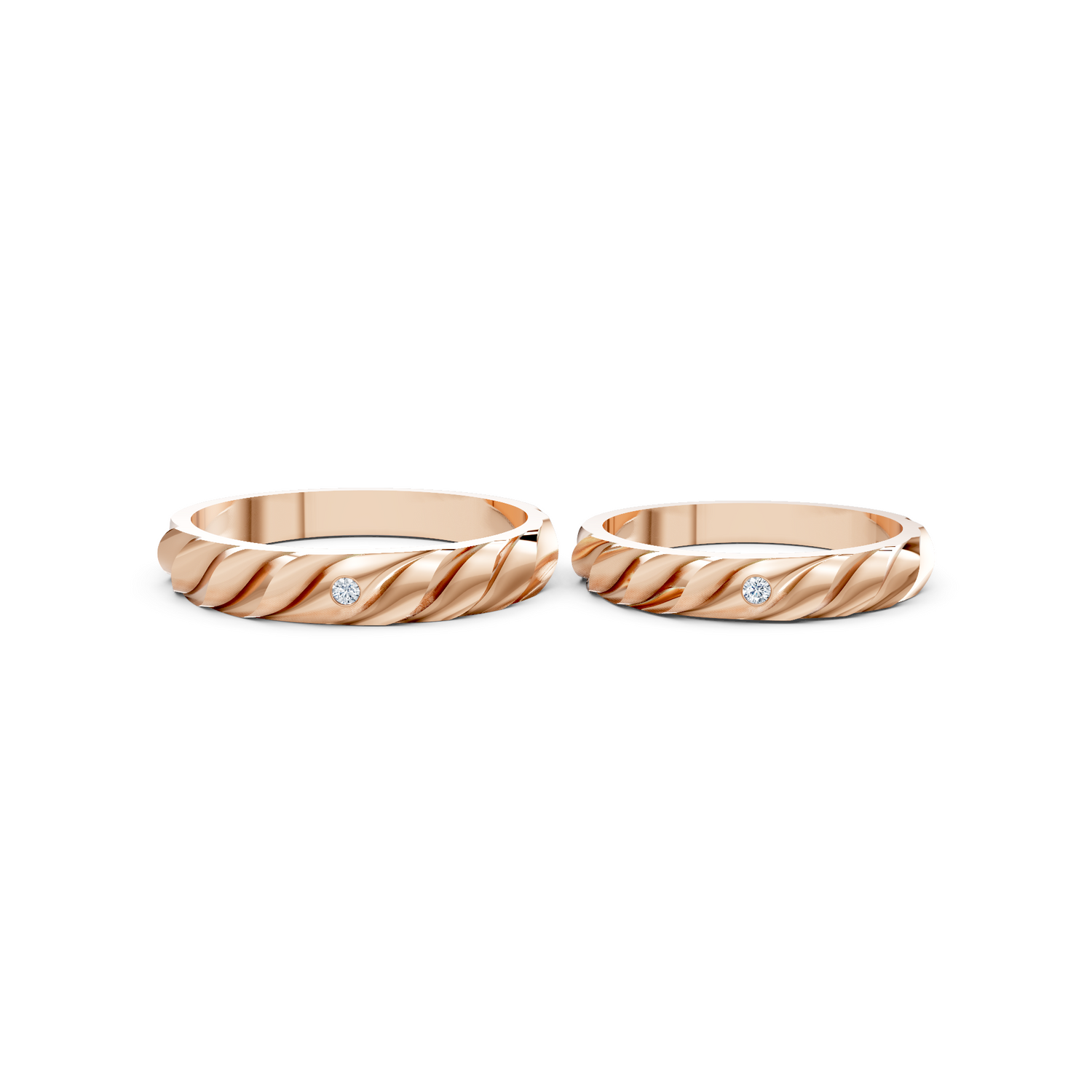 Luve' Bonds Lab-Grown Diamond Evermore Couple Bands