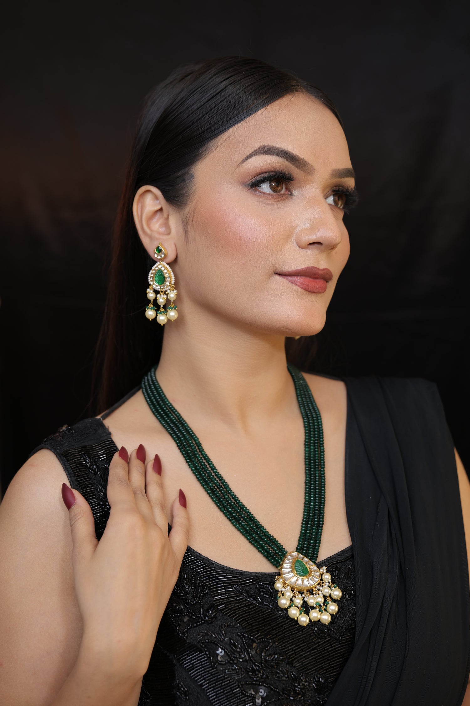 Natural Diamond Polki Pendant Set in 18 Karat Gold