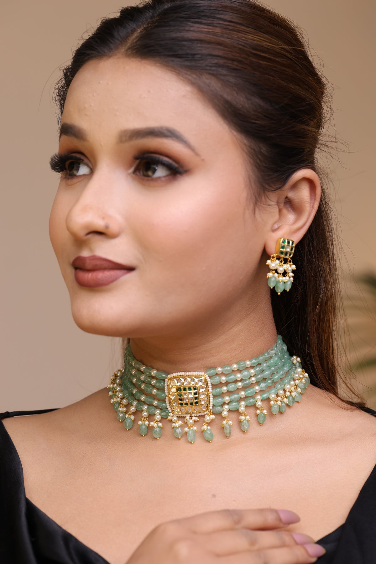 Mint Grace Polki Set