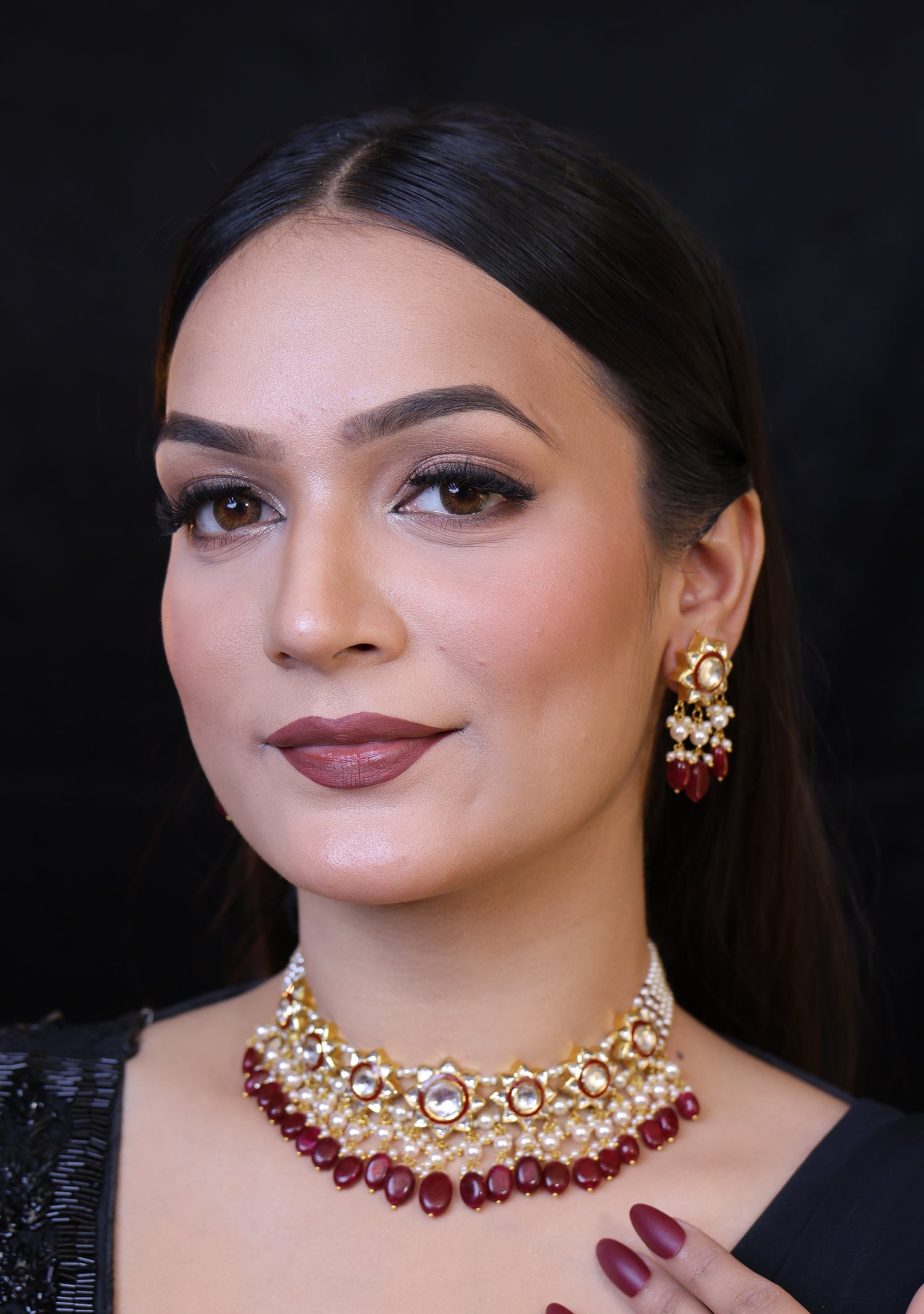 Natural Diamond Polki Choker Set in 18 Karat Gold