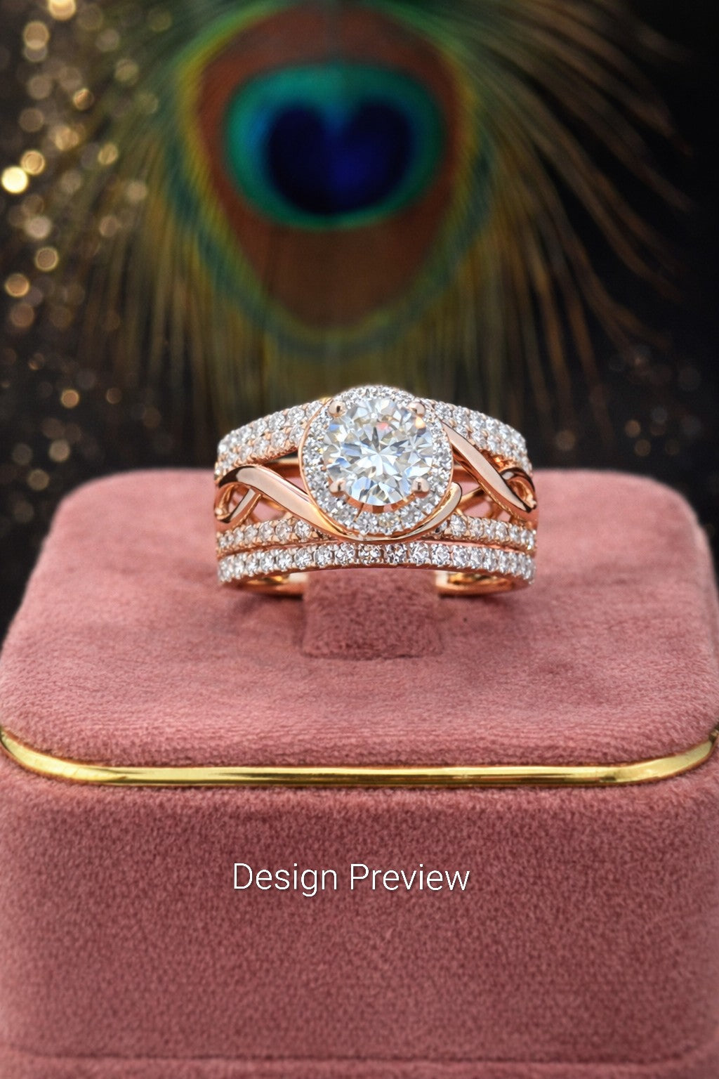 Crown Halo Diamond Ring