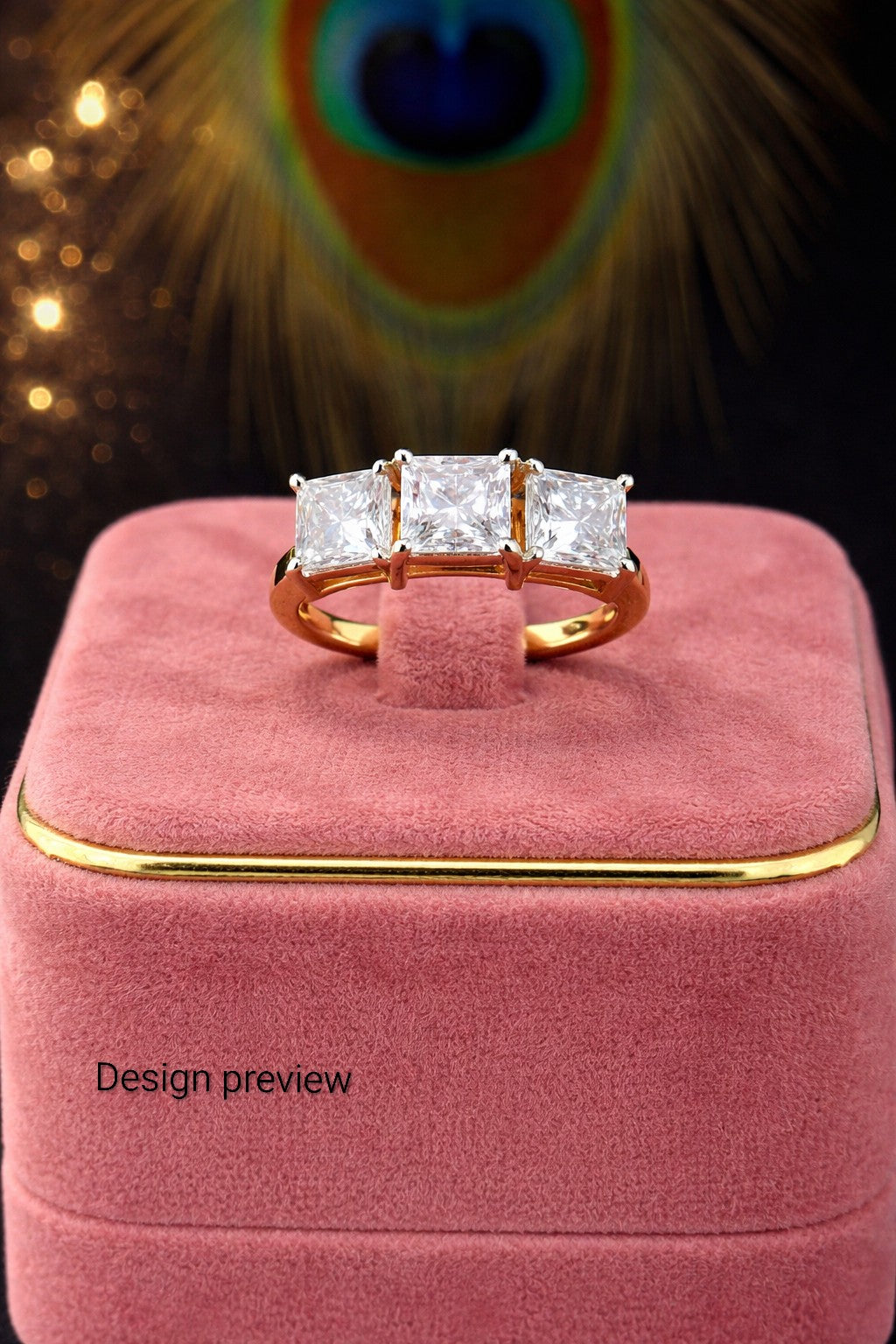 Princess Trio Diamond Ring