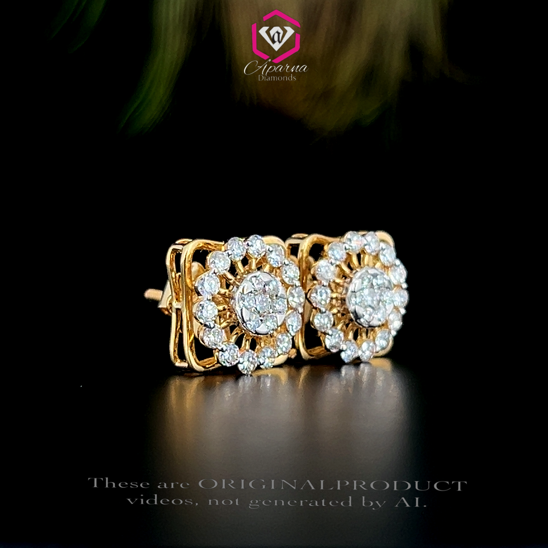 Flora Diamond Studs