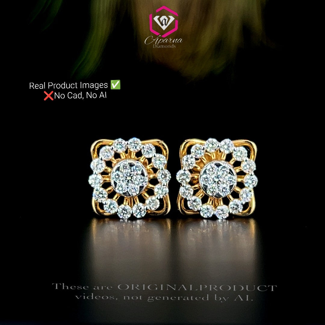 Flora Diamond Studs