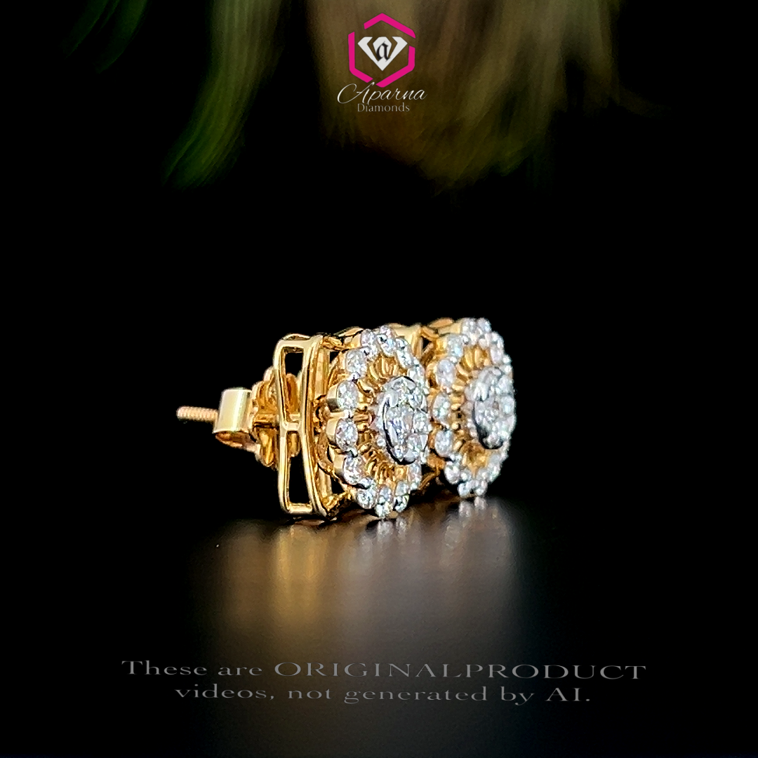 Flora Diamond Studs
