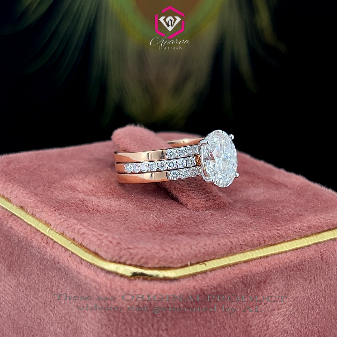 Oval Grace Diamond Ring With Detachable Band💎