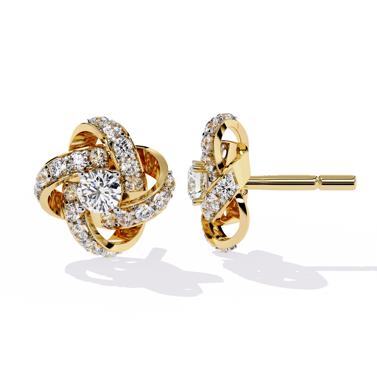 Trinity Solitaire Earring