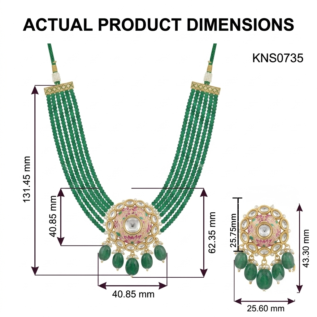 Natural Diamond Polki Choker Set in 18 Karat Gold