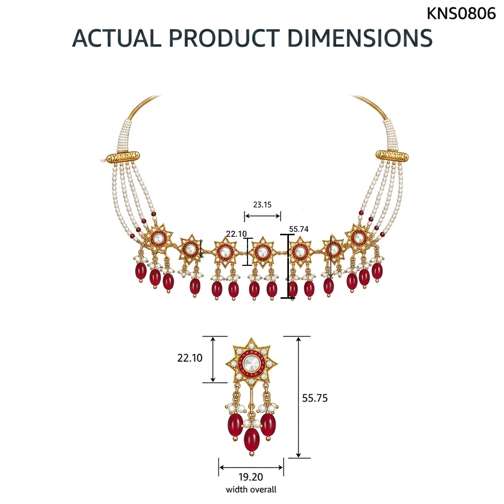 Natural Diamond Polki Choker Set in 18 Karat Gold