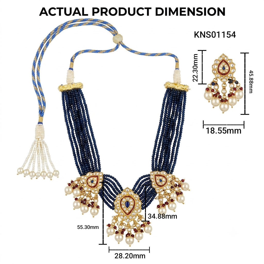 Natural Diamond Polki Necklace Sets Without Patra or Foil
