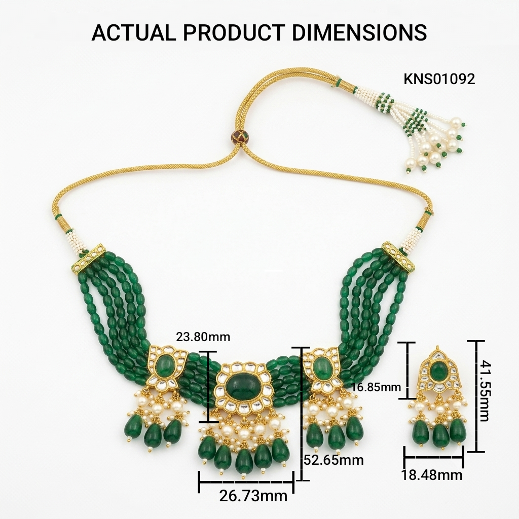 Handcrafted Natural Diamond Polki Necklace Sets