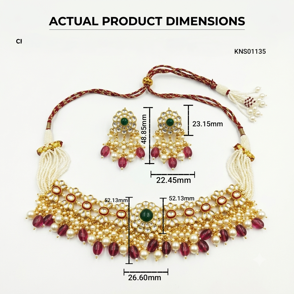 Natural Diamond Polki Necklace Sets for Wedding Reception