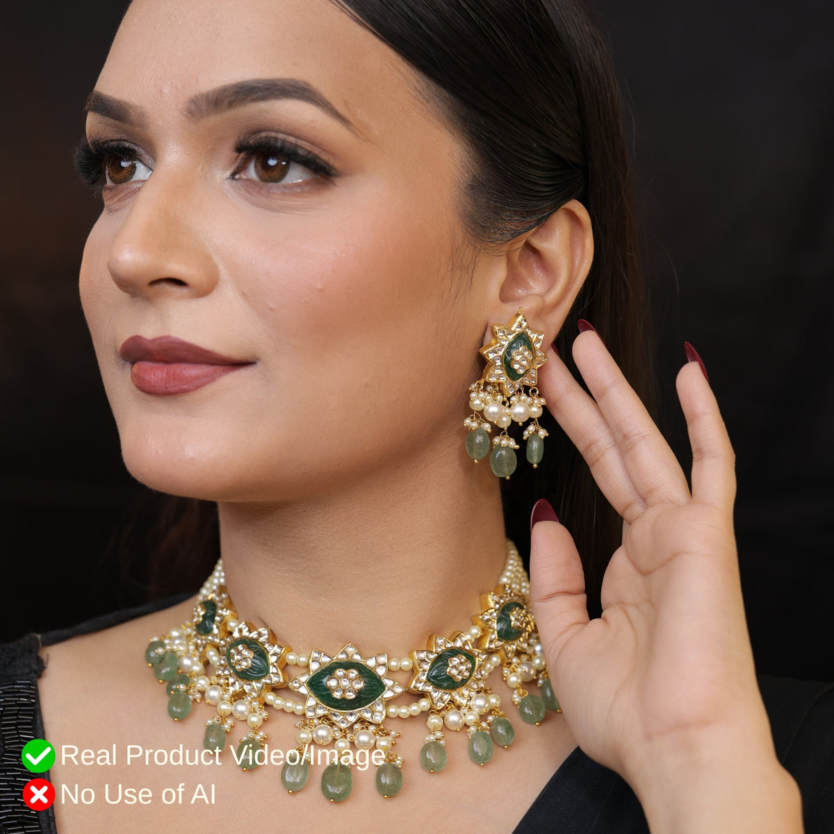 Natural Diamond Polki Necklace Sets | Wedding & Bridal Jewellery