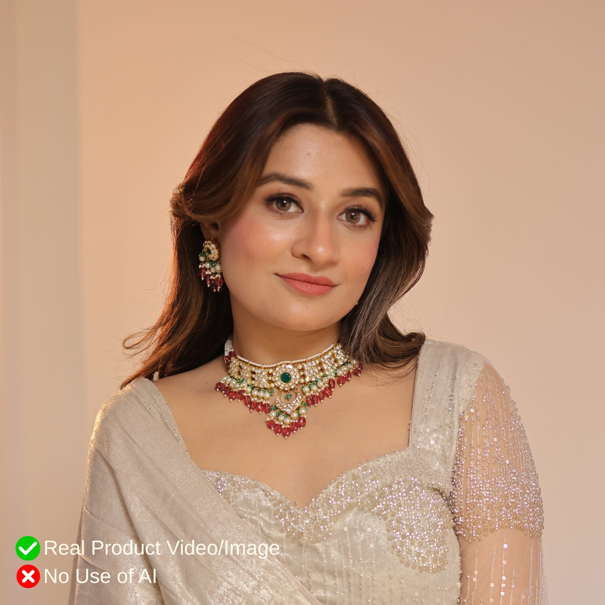 Natural Diamond Polki Necklace Sets | Luxury Indian Jewellery