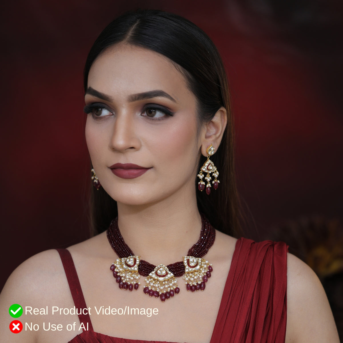 Natural Diamond Polki Necklace Sets | Authentic Heritage Jewellery