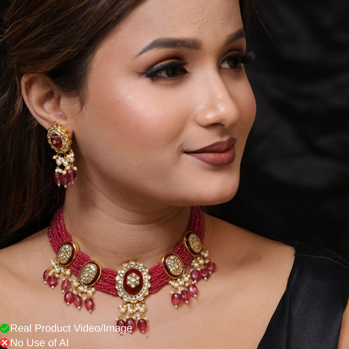 Traditional Natural Diamond Polki Jewellery Sets