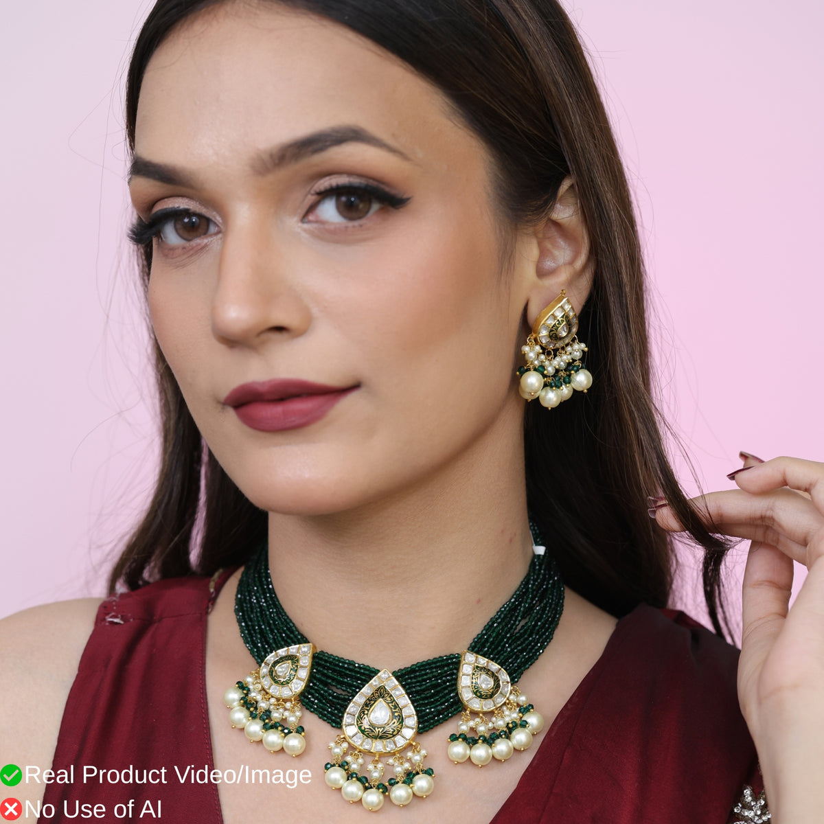 Heritage Natural Diamond Polki Necklace Collection