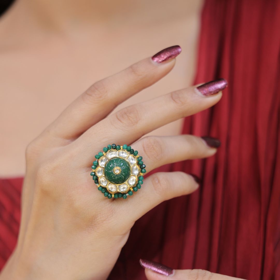 Gold Polki Diamond Ring Designs for Every Occasion