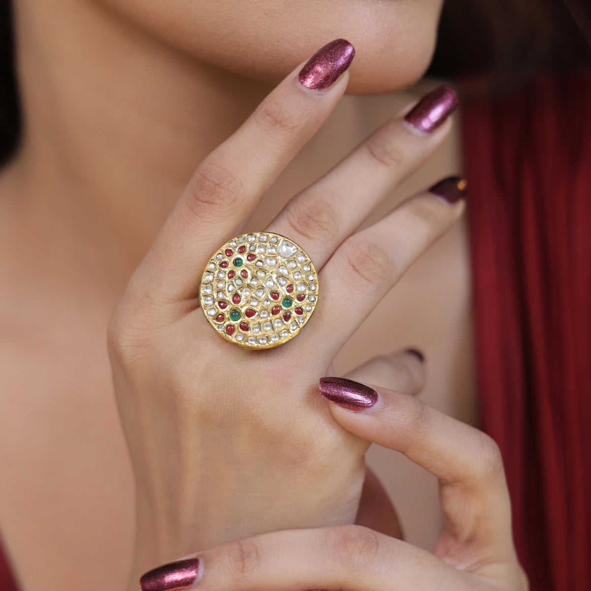Best Polki Diamond Rings Online India