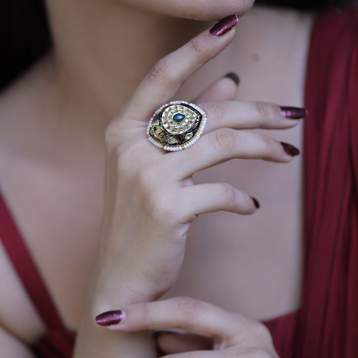 Luxury Natural Polki Diamond Rings Collection