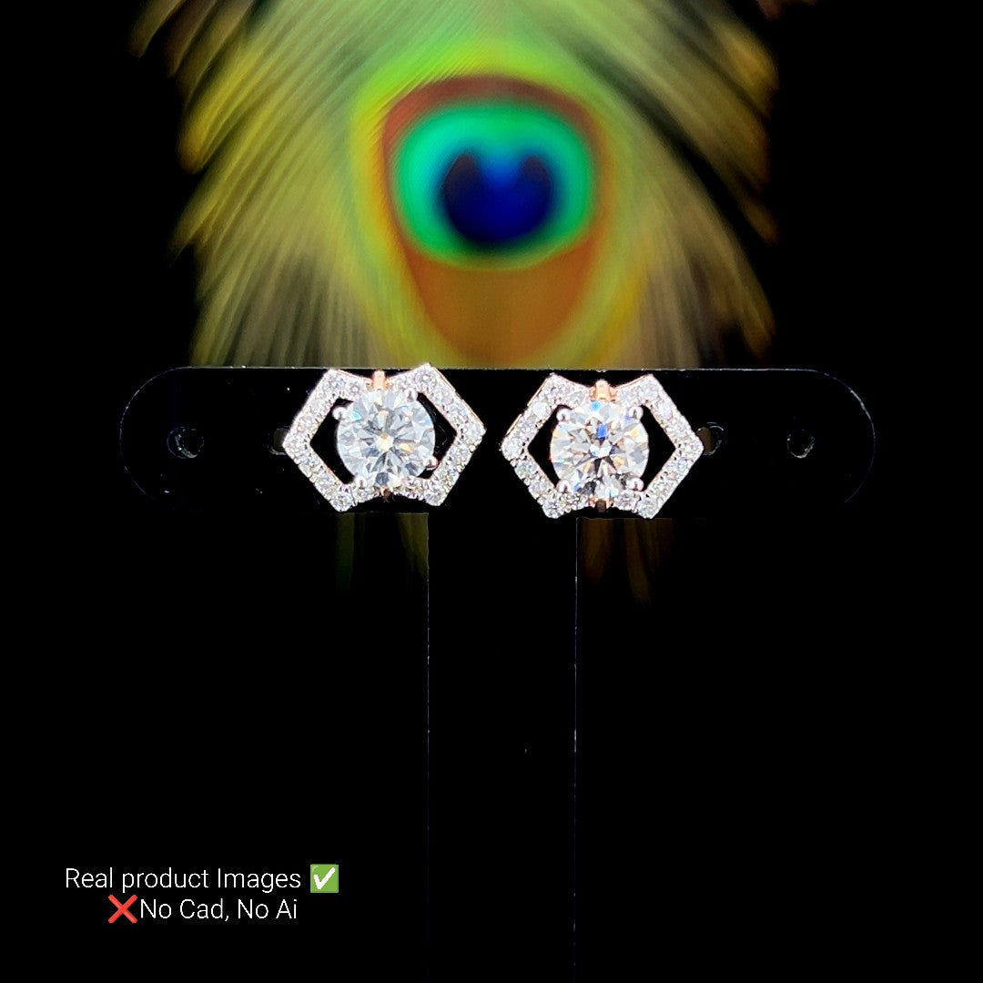 Infinity Square Diamond Studs