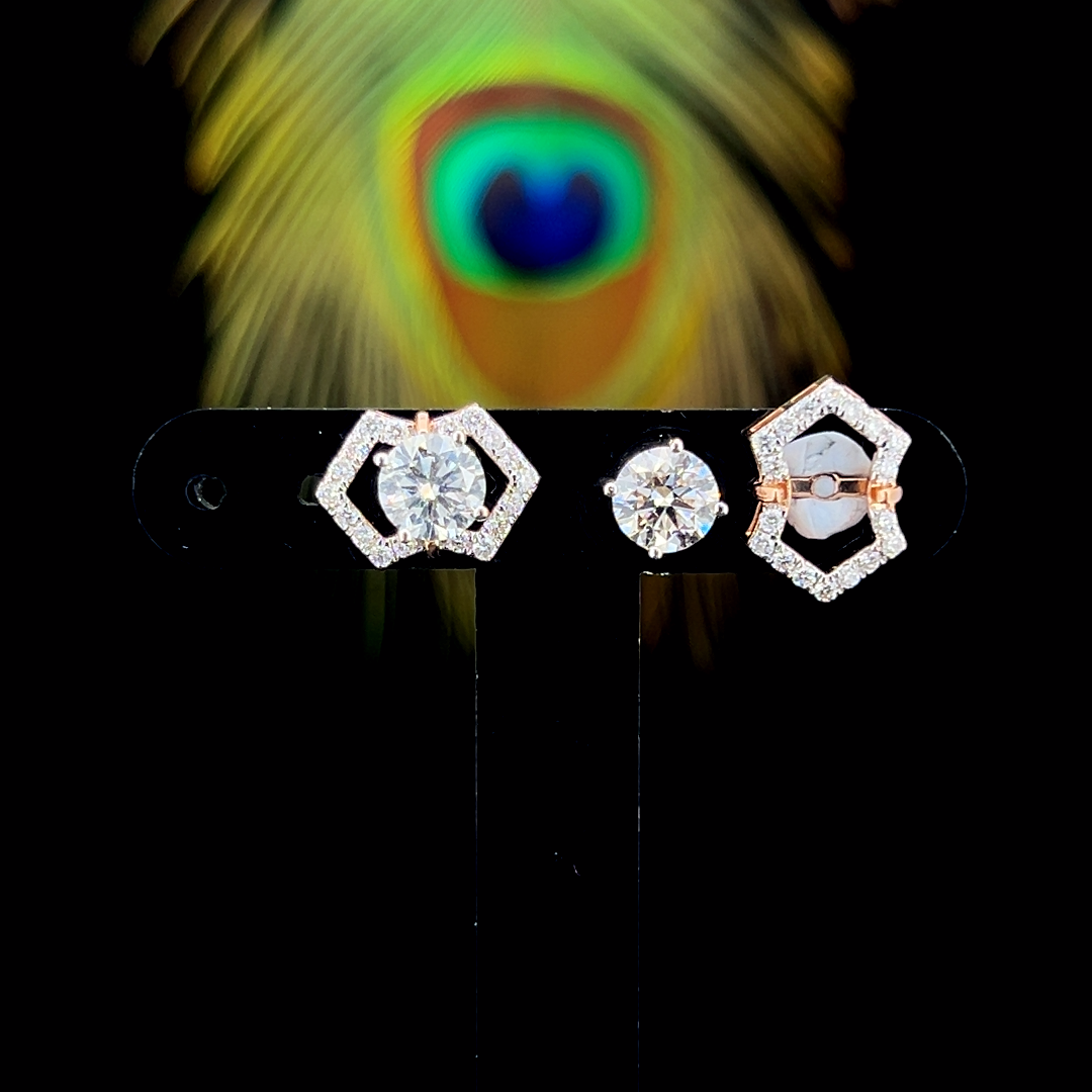 Infinity Square Diamond Studs