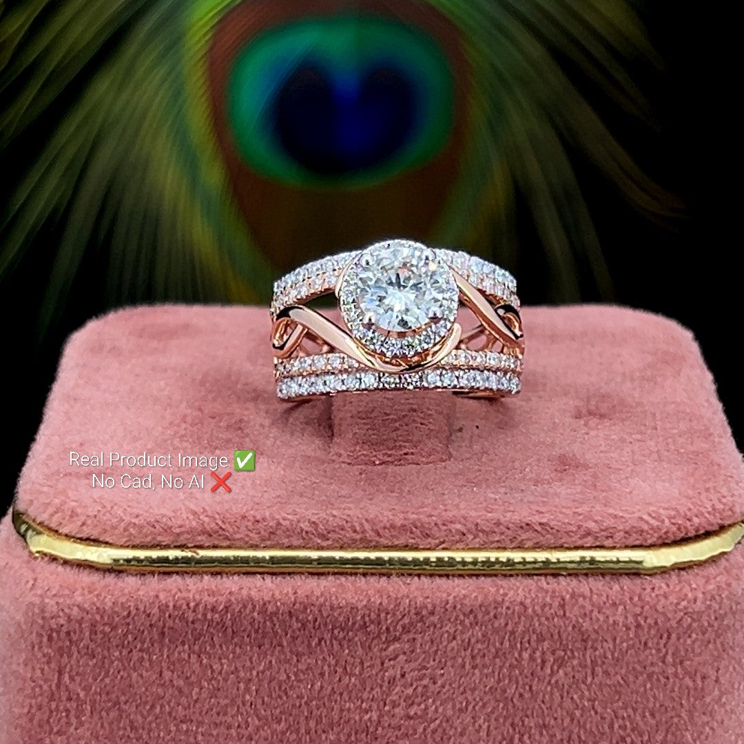 Crown Halo Diamond Ring