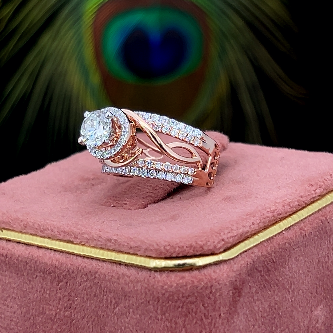 Crown Halo Diamond Ring