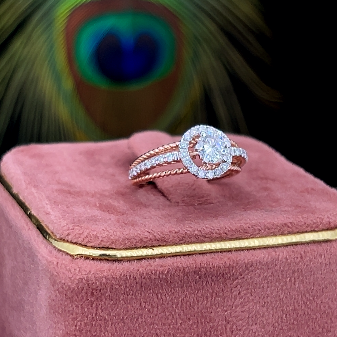Elegant Halo Diamond Ring