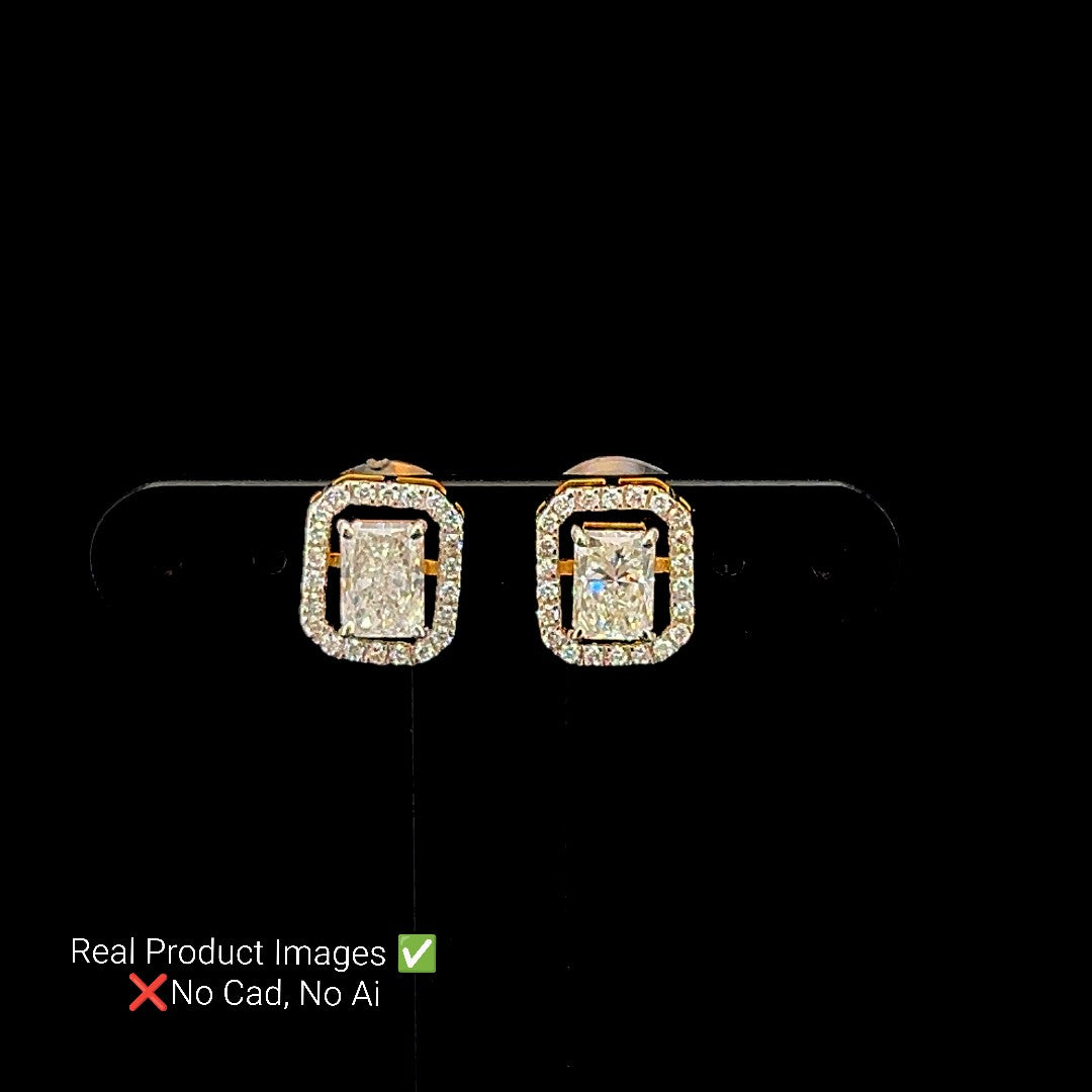 Royal Emerald Halo Studs