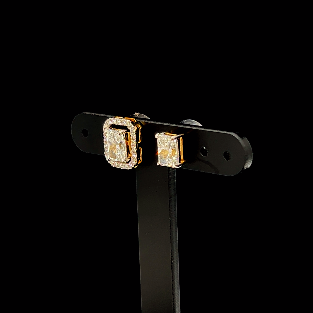 Royal Emerald Halo Studs