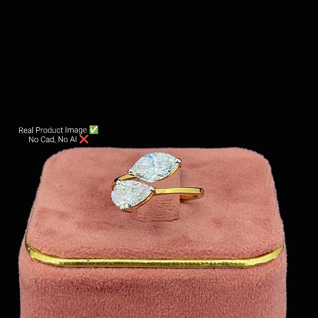 Twin Pear Diamond Ring 💎