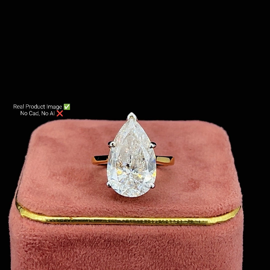Pear Solitaire Diamond Ring 💎
