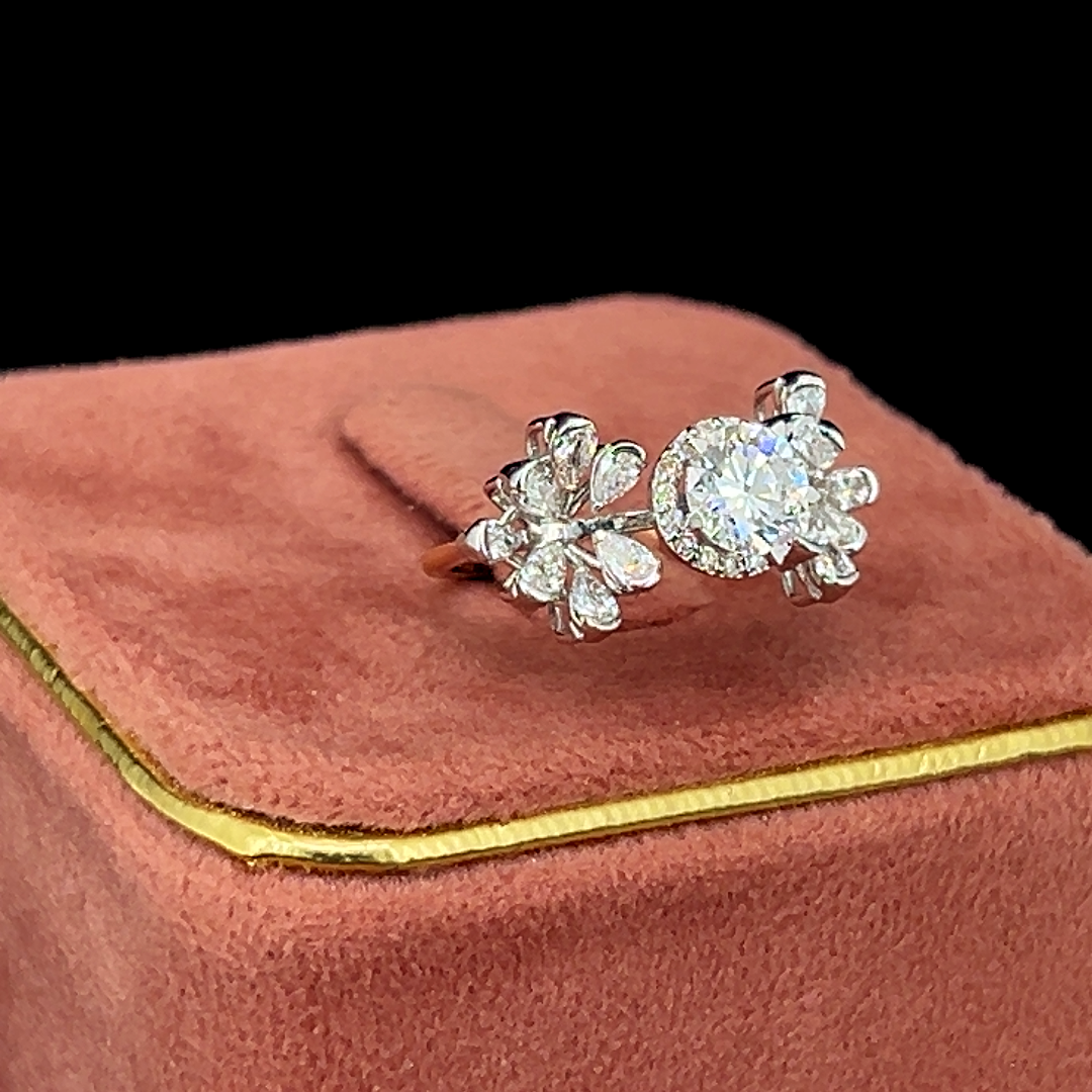 Twin Blossom Diamond Ring 💎